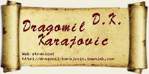 Dragomil Karajović vizit kartica